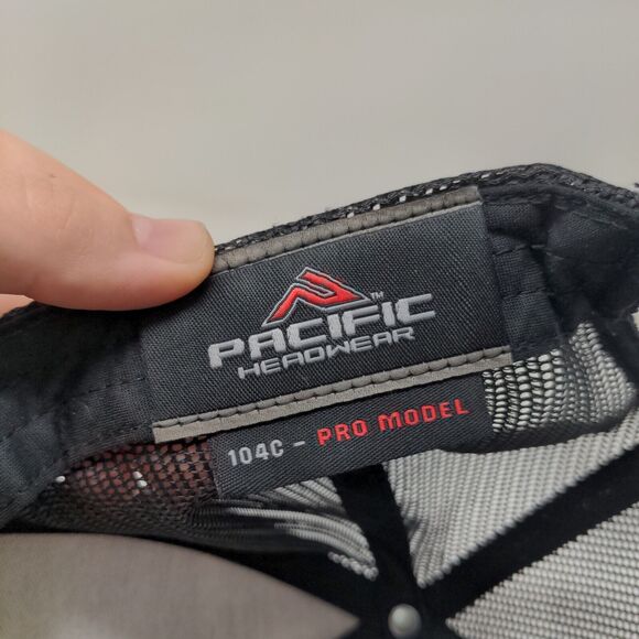 Pacific Headwear Men's Snapback Mesh Back Hat Black Adjustable Metro Diner Logo - Picture 11 of 12